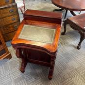 Victorian Davenport desk, mahogany with a green leather writing slope image