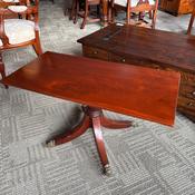 Elegant rectangular coffee table, standing on shaped splayed legs image