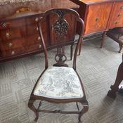 Fabulous Edwardian mahogany occasional "Her" chair image