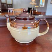 Vintage 1970s Northland Mountain stoneware teapot made in Japan image