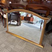Victorian-style, gilt-framed overmantel mirror