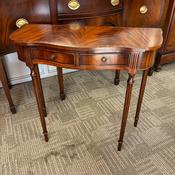 Fabulous mahogany flamed bow ended console table image