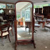 Victorian-style cheval floor standing mirror image