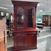 Fabulous Victorian style mahogany display cabinet with light image
