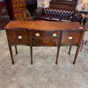 Fabulous mahogany flamed serpentine bow fronted sideboard, key included