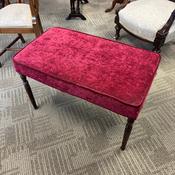 Crush velvet pink fabric preloved bed end stool