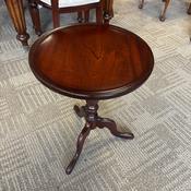 Fabulous mahogany round tripod wine table image