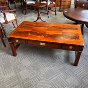 Handsome coffee table in a military campaign style image
