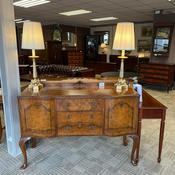 Burr walnut serpentine sideboard image