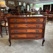 French-style, mid 19th century walnut with mahogany chest of drawers image