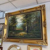 Beautiful traditional woodland landscape depicting a peaceful forest scene image