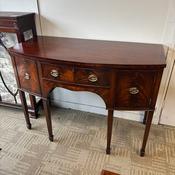 Antique Edwardian bow fronted sideboard. image