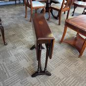 Edwardian inlaid mahogany Sutherland drop leaf couch side table