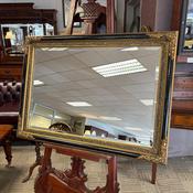 Victorian style ebonised and gilt framed mirror image