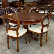 Handsome antique Victorian mahogany dining suite, with 4 chairs