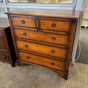 Traditional Arts &amp; Crafts oak five drawer chest image