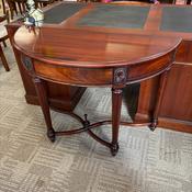 Beautiful mahogany demi lune console table image