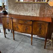 Beautiful mahogany flamed bow fronted sideboard image