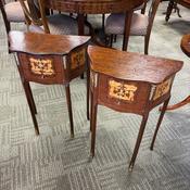Elegant pair of French Louis XV-style marquetry bedside cabinets image