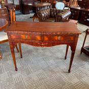 Beautiful mahogany flamed two drawer console table image