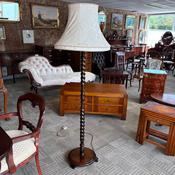 Victorian mahogany barely twisted floor lamp image