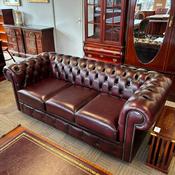 3 seater roll back Chesterfield - OXBLOOD image