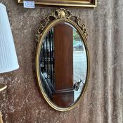 Rococo-style vintage oval wall mirror