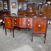 Mahogany flamed bow fronted sideboard image