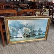 "Naval battle scene" print on canvas