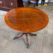 Beautiful mahogany flamed round occasional side table