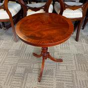 Beautiful mahogany flamed round occasional side table image