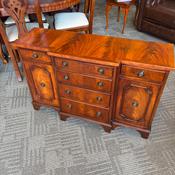 Beautiful mahogany flamed Bevan Funnell breakfront sideboard