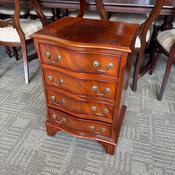 20th century chest of 4 drawers with serpentine front on bracket feet image