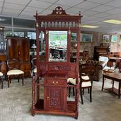 Victorian mahogany hall stand, likely dating from c. 1880–1900 image