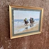 "Laytown Races" watercolour picture signed by Ken Hayes
