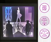 €5.50 - Founding Father Alexander Hamilton - 3D Paper Cut Template Light Box SVG