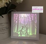 €5.50 - Stick Family - 3D Paper Cut Template Light Box SVG