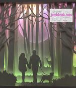€5.50 - Couple in the Woods &amp; Dog - 3D Paper Cut Template Light Box SVG