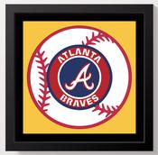 Atlanta Braves Baseball  - Shadow Box Cut Files image