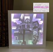 €5.50 - Mine Craft - Square 3D Paper Cut Template Light Box SVG