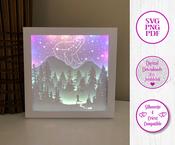 €5.50 - Little Bear Constellation - 3D Paper Cut Template Light Box SVG