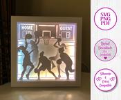 €5.50 - Basketball (Women's) - 3D Paper Cut Template Light Box SVG