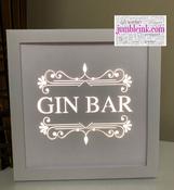 €5.50 - Gin Bar - Square 3D Paper Cut Template Light Box SVG