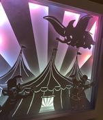 €5.50 Dumbo Square 3D Paper Cut Template Light Box SVG