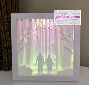 €5.50 - Grandparents in the Woods - 3D Paper Cut Template Light Box SVG