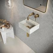 Dahlia White - Marble Wall Hung Basin (depth 70mm) image