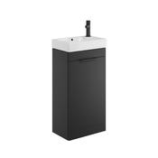 Esme 450 Cloakroom Unit Matt Black (incl basin) image