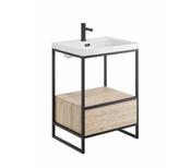 Juniper 600 Floorstanding Black Frame with Drawer Box &amp; Basin image