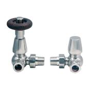 Satin Nickel Radiator TRV, Valve Corner (pair) image