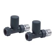 Radiator Valve Straight Carbon Anthracite 15mm (pair) image